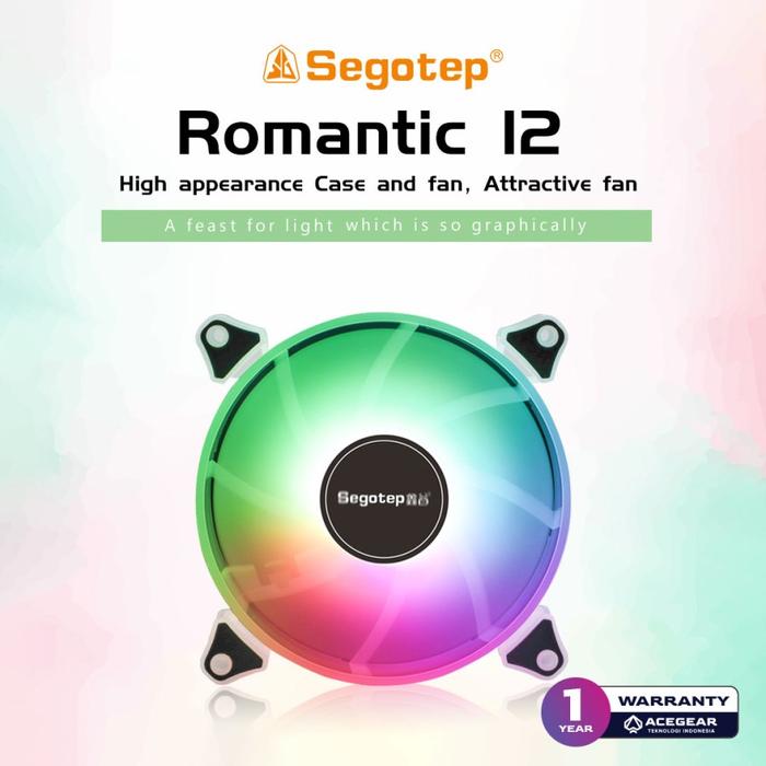 Gambar Segotep Romantic 12 ARGB 1200 RPM 120mm Case Fan Casing - single  dari STAR17 COM undefined Tokopedia