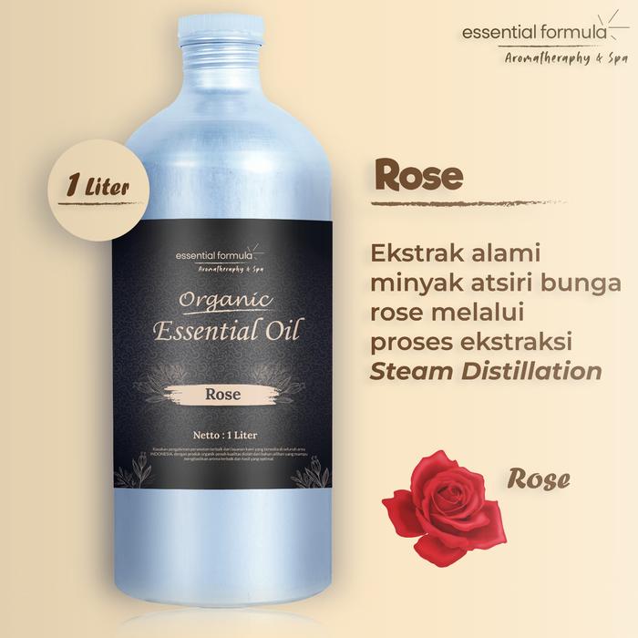 Gambar Organic Rose Essential Oil Bunga Mawar Murni 100% NATURAL Netto 100ml 250ml 500ml 1Liter dari Essential Formula undefined 3 Tokopedia