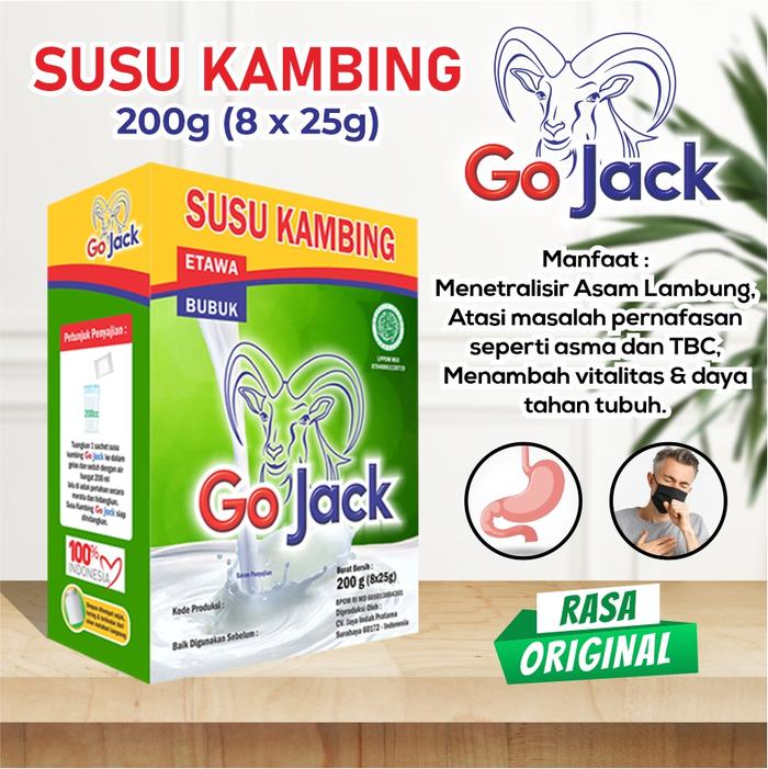Gambar Susu Kambing Etawa Bubuk Murni 100% Original Tanpa Gula Go Jack zh04 - 200g Original dari zeronine health undefined Tokopedia