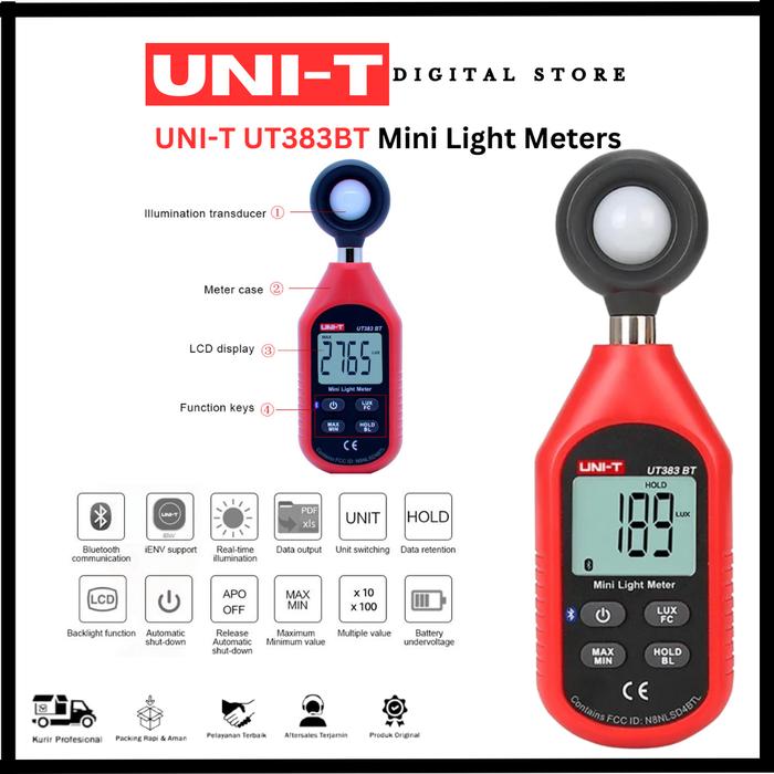 Lux Meter UNI-T UT383S Digital Light Meter Illuminometer Illuminance 199900 Lux – Tools & Equipment Ppfd Meter - Foto 5