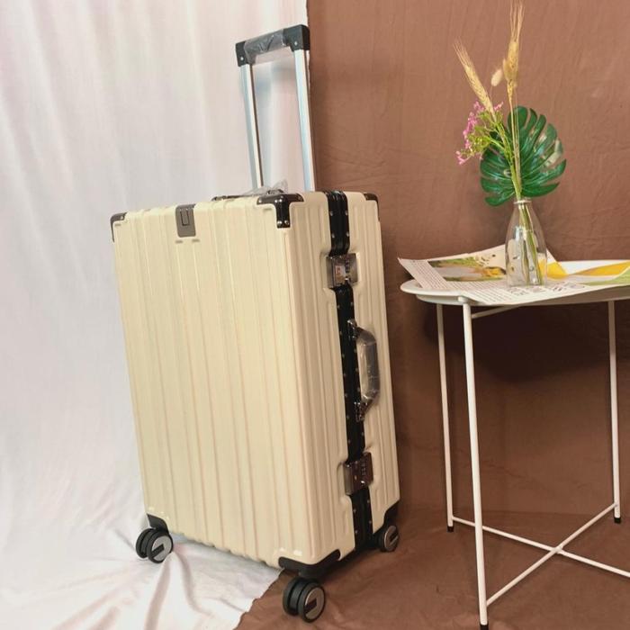Gambar Koper Luxes Aluminium Frame TSA Lock Koper Kabin Bagasi 20 24 Inch - Viena White, 20 Inch dari Best Chair undefined Tokopedia