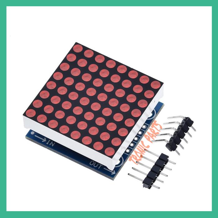 Gambar MAX7219 LED Dot Matrix 8x8 Display Module MAX 7219 8x8 Running Text - Merah dari Tronic Parts undefined Tokopedia