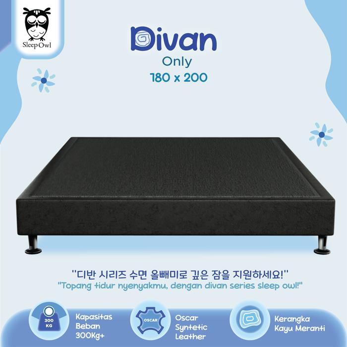Gambar SLEEP OWL Dipan Tempat Tidur Minimalis Divan Only 180 x 200 - Black, 180 dari Sleep Owl Springbed undefined Tokopedia