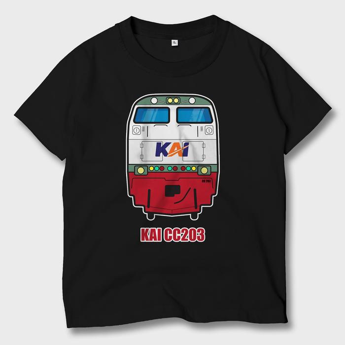 Gambar Baju Kaos Anak Gambar Kereta Api Indonesia Kai Atasan Anak KAI-CC203 A - Hitam, XS dari Yanura Official undefined Tokopedia