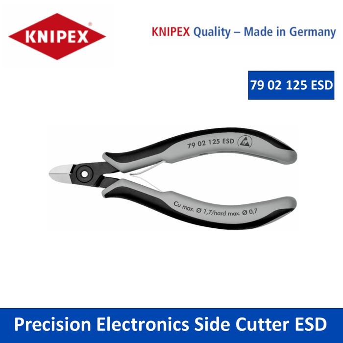 Gambar Tang Potong 79 02 125 ESD Precision Electronics Side Cutter Knipex dari SATATOOLS undefined Tokopedia