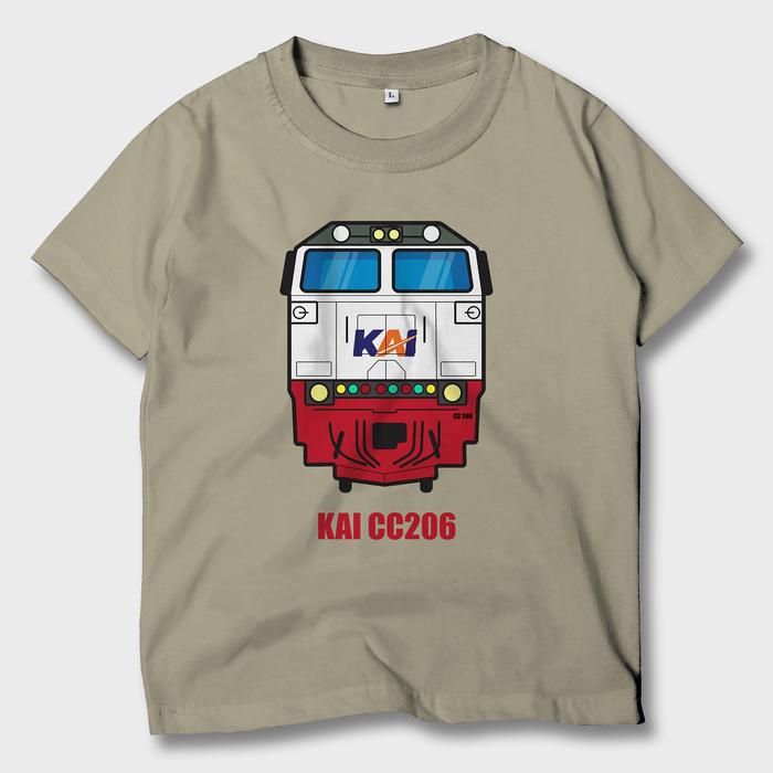 Gambar Baju Kaos Anak Gambar Motif Kereta Api Indonesia Kai KAICC206 B - Cream, XS dari Yanura Official undefined Tokopedia