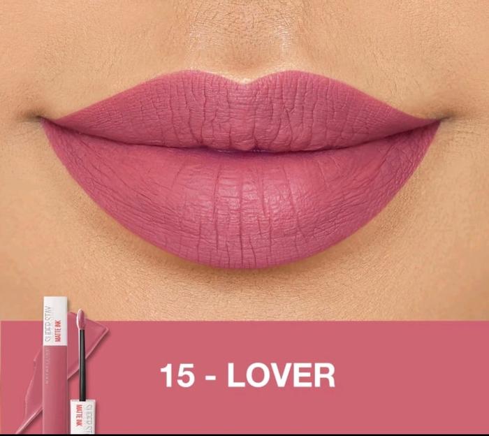 Gambar MAYBELLINE Super Stay Matte Ink Liquid Matte Lipstick - 15 Lover dari madame fany undefined Tokopedia