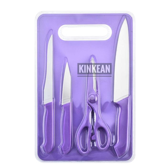 Gambar Pisau SET Talenan 5 in 1 - MeHaa - Ungu dari Kinkean undefined Tokopedia