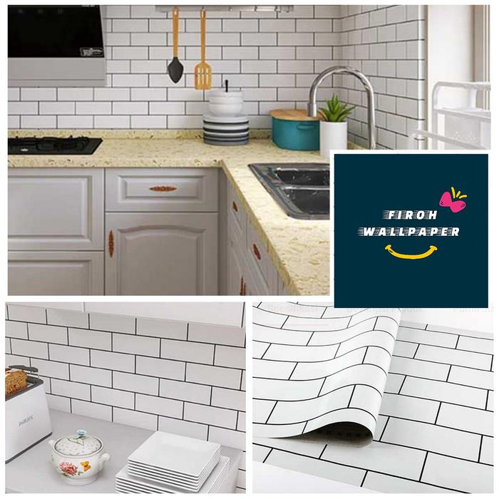 Gambar wallpaper dinding putih garis gelombang ruangan luar dalam elegan - 9 dari FIROH WALLPAPER undefined Tokopedia