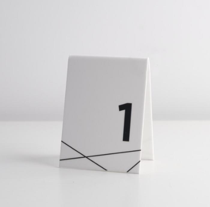 Gambar Nomor Meja Akrilik Table Number Nomer Kafe Acrylic Stand Meja - Putih dari Oh My Sign undefined Tokopedia