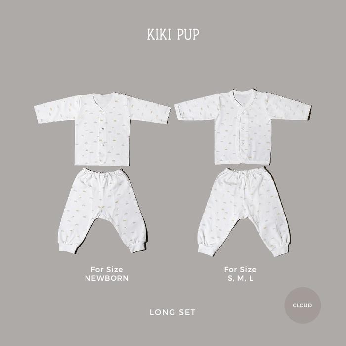 Gambar KIKI PUP Long Set (Neutral Palettes 3) - Piyama Bayi/ Baju Bayi/ Baju - Cloud, L (10-13kg) dari Kikipup undefined Tokopedia
