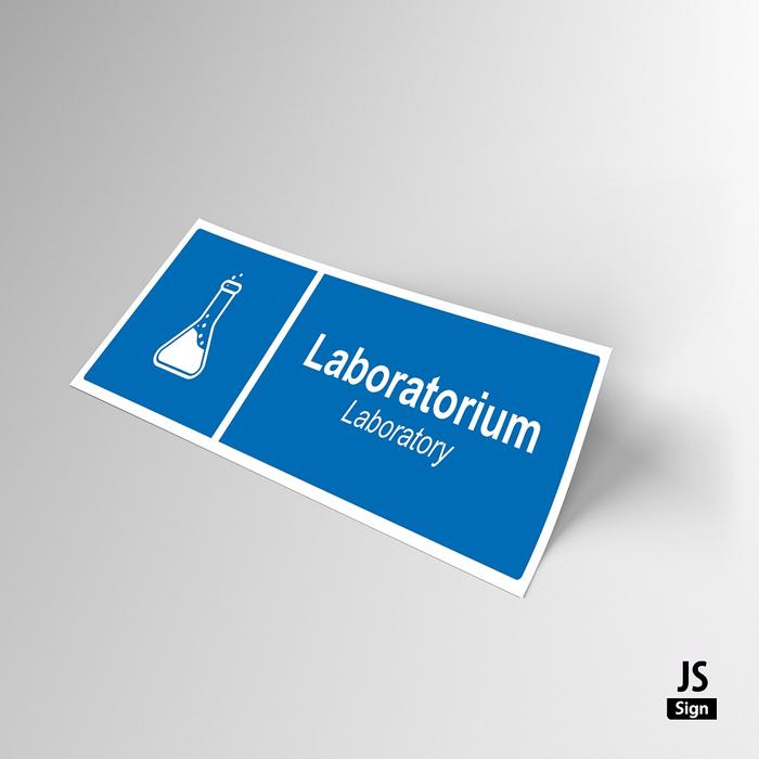 Gambar STICKER SIGN - NAMA RUANG LABORATORIUM - S(30X10cm)  dari JS Sign undefined Tokopedia