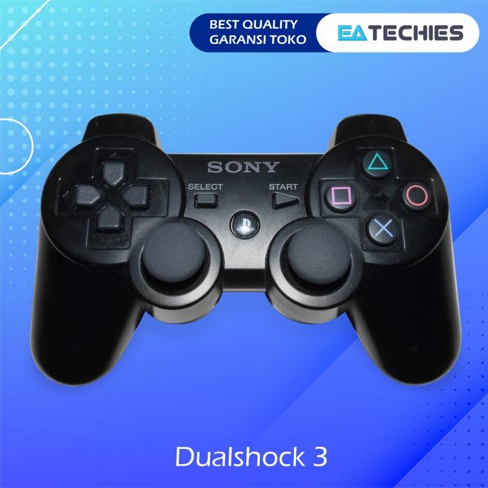 Gambar Stick PS3 Wireless Bluetooth Android iOS PC Windows Mac Joystick Stik - Hitam Tanpa Dus dari EATECHIES Store undefined Tokopedia