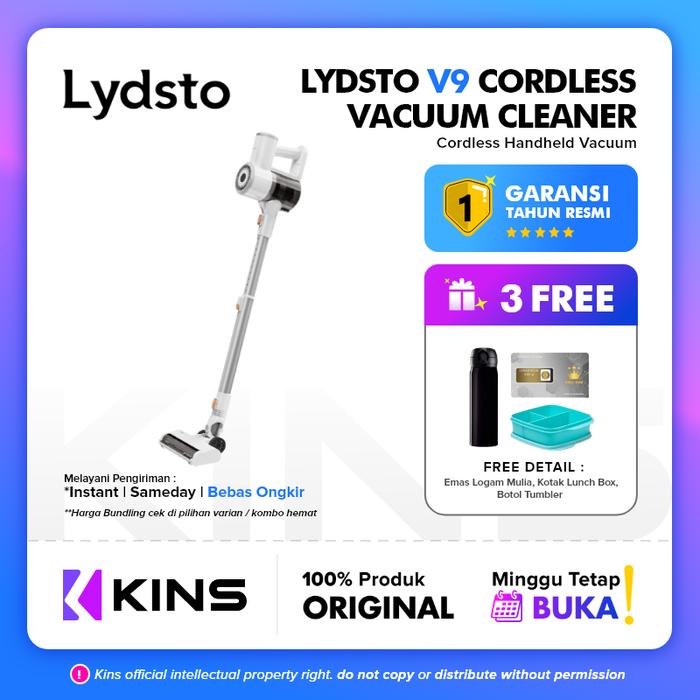 Gambar Lydsto V9 Handheld Wireless Vacuum Cleaner with LED Penyedot Debu 2in1 - White, Unit Only dari KINS Indonesia undefined Tokopedia
