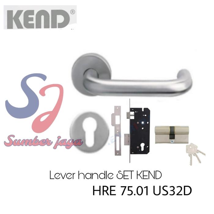 Gambar Handle Pintu KEND 75.01  |  Handle Kend HRE 75.01 US32D  | 75.01 US32D - HRE 75.01 SET dari Sumber Jaya Kunci undefined Tokopedia