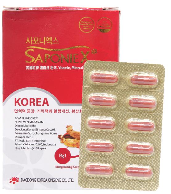 Gambar Korean Red Ginseng (SAPONIEX) - 60 Caps dari Brain Store Official undefined Tokopedia