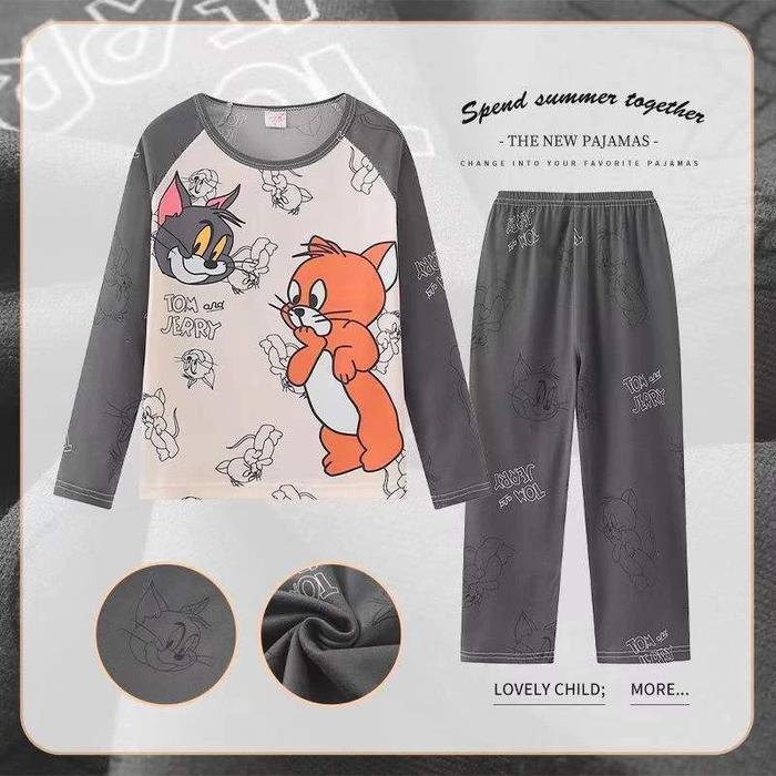 Gambar Baju tidur piyama anak laki laki perempuan 2 3 4 5 6 7 tahun - 004, 10(3-4tahun) dari Cipcipers undefined Tokopedia