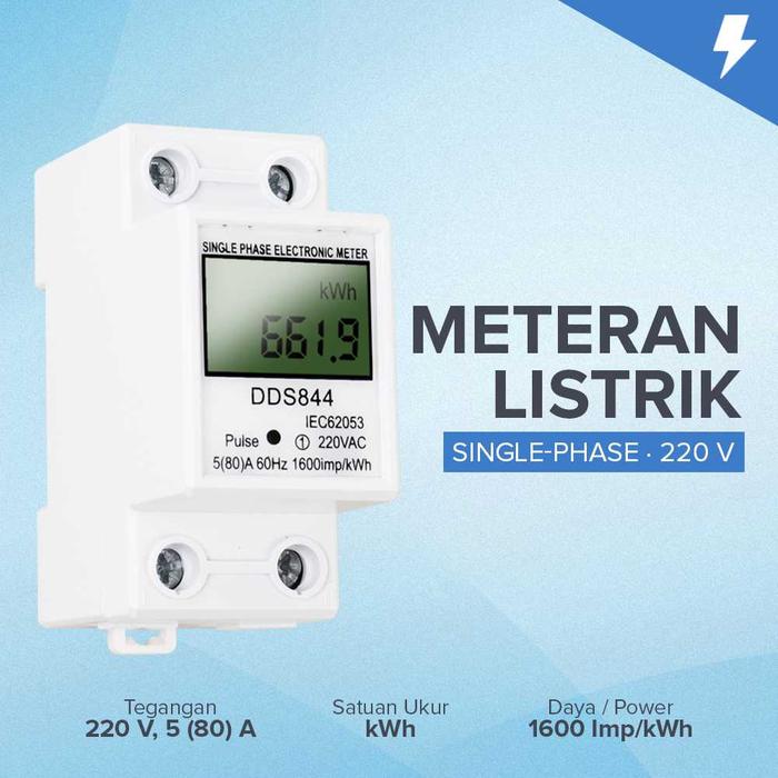 Gambar MCB Digital kWh Meter Digital Pengukur Meteran Listrik PLN Digital 1P - 220V dari CV KAJAYA NIAGA BERSAMA undefined Tokopedia