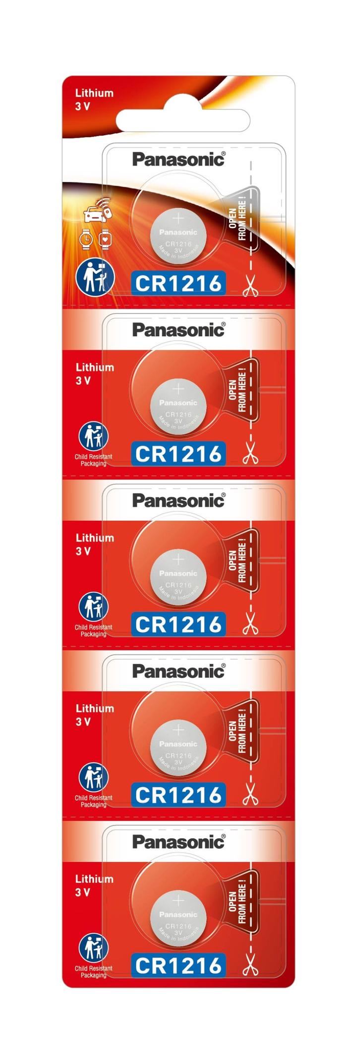 Gambar Panasonic Baterai Koin CR 1216 CR 1220  Battery Coin Lithium 5pc 3V - 1216 5pc dari Panasonic Authorized Jakarta Kota Administrasi Jakarta Barat Tokopedia
