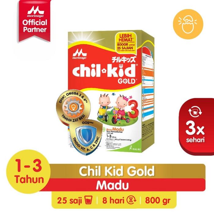 Gambar MORINAGA Chil Kid Gold Madu/Vanilla 800g Susu Formula Pertumbuhan Anak - Madu 800Gr dari Kids Needs Indonesia undefined Tokopedia