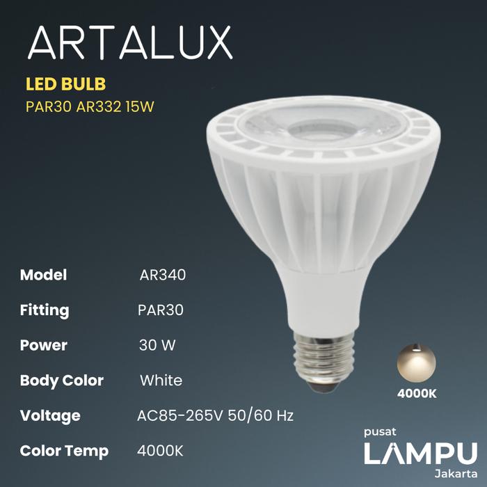 Gambar ARTALUX Par30 COB Led 30watt LED 220Volt - 4000k dari Pusat Lampu Jakarta undefined Tokopedia