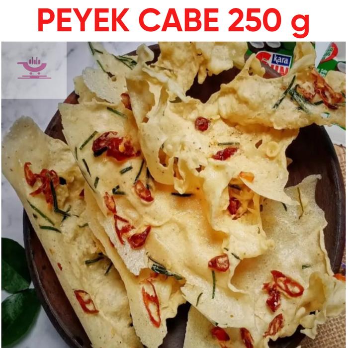 Gambar Peyek Rempeyek Cabe Pedas Gurih 250 gram KTP HANAN dari toko e-chal undefined Tokopedia