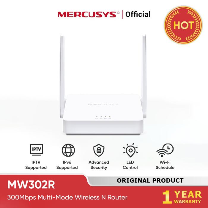 Promo Mercusys MW302R Router WiFi 300Mbps Multi-Mode Wireless N Router ...