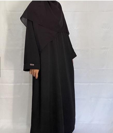 Gambar gamis abaya hitam polos turki - Hitam, XL dari wanita sweater undefined Tokopedia