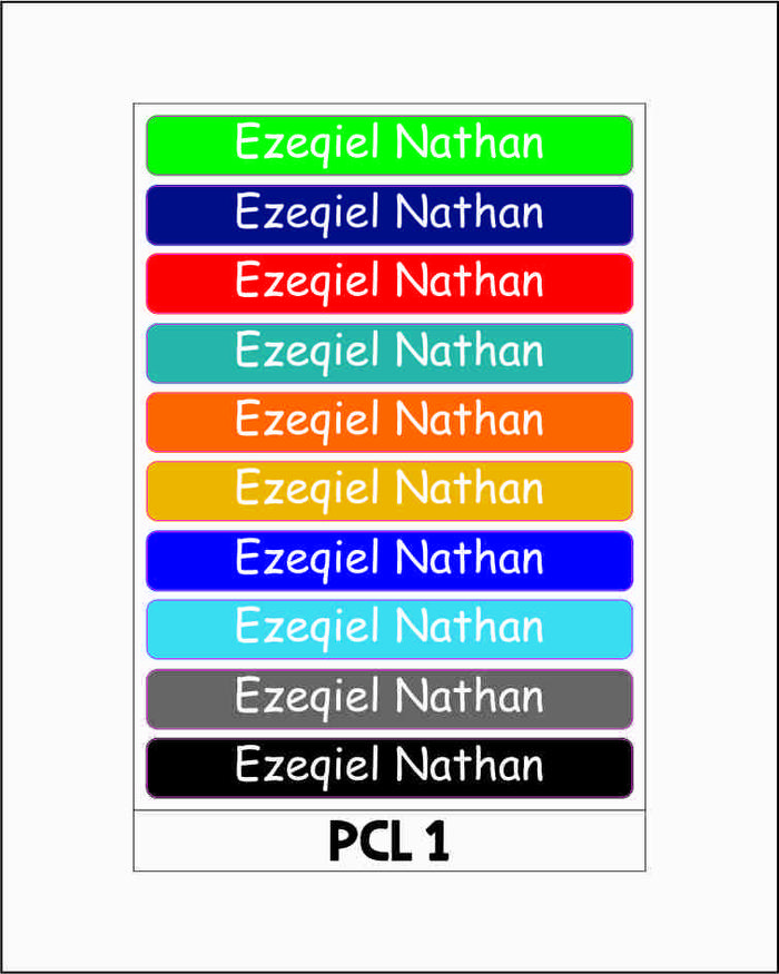 Gambar Cetak stiker label nama untuk alat tulis - PCL 1 dari Stiker Label Kemasan by CL undefined Tokopedia