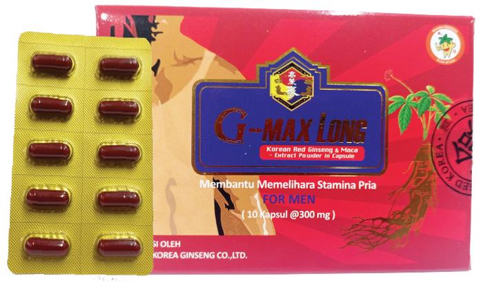 Gambar Korean Red Ginseng G-Maxlong (Stamina Pria) - 1Box (10 Caps) dari Brain Store Official undefined Tokopedia