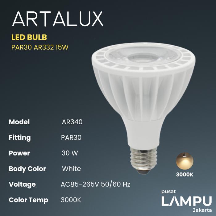 Gambar ARTALUX Par30 COB Led 30watt LED 220Volt - 3000k dari Pusat Lampu Jakarta Kota Administrasi Jakarta Pusat Tokopedia