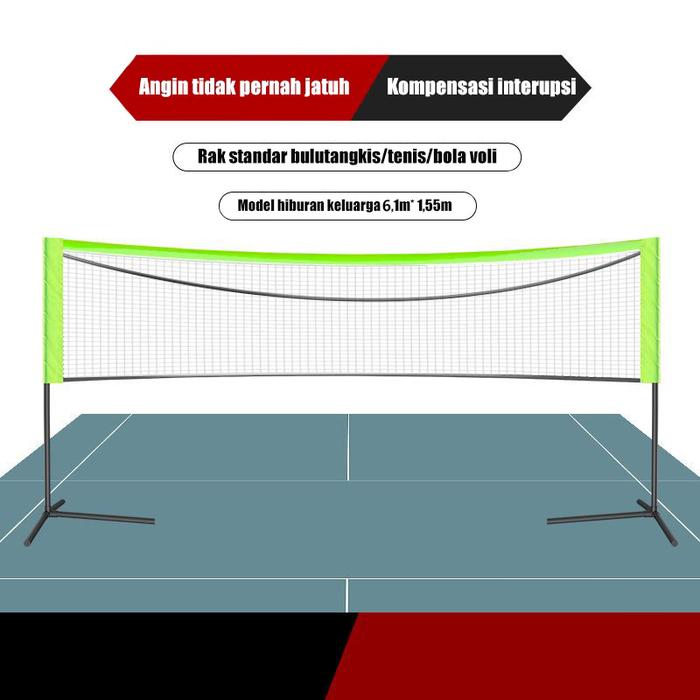 Gambar Badminton Pole Net Tiang Jaring Bulu Tangkis / bulutangkis kok - 6.1M dari Henney-ID undefined Tokopedia
