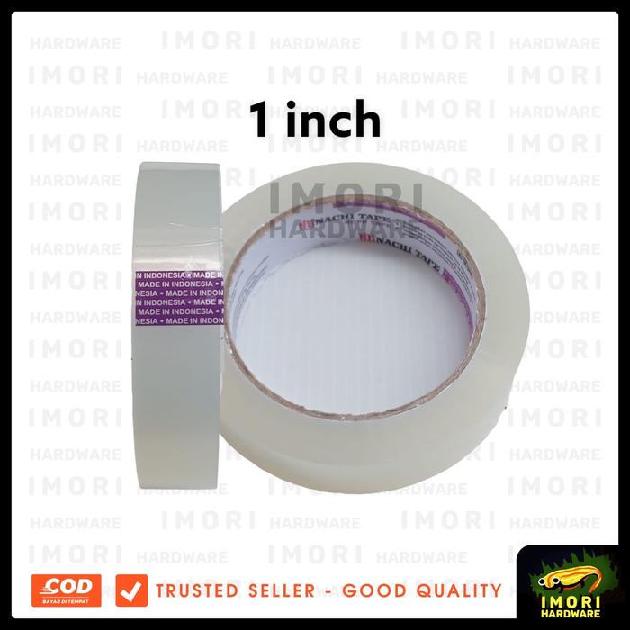 Gambar NACHI Tape Lakban Isolasi Selotip Bening Transparan 1 2 inch 24 48 mm - 1 inch bening dari Imori hardware undefined Tokopedia
