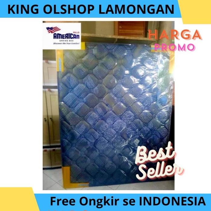 Gambar Kasur Springbed American Beautyland Max 120 140 160 180X200 - Biru, 120x200 dari KING OLSHOP LAMONGAN undefined Tokopedia
