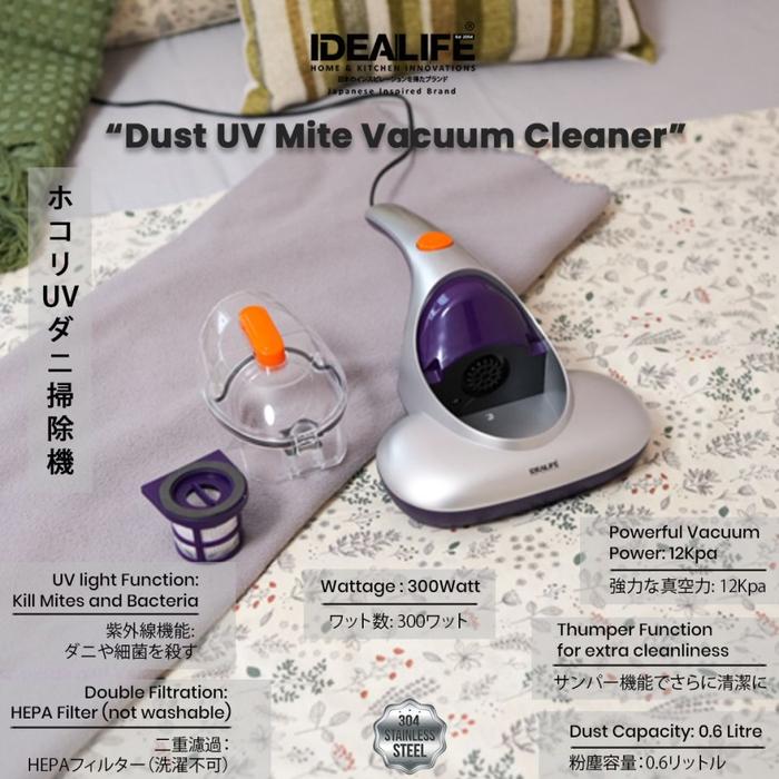 Gambar IDEALIFE IL-132a Dust UV Mite Vacuum Cleaner - Alat Pembunuh Tungau dari Home Electro undefined Tokopedia