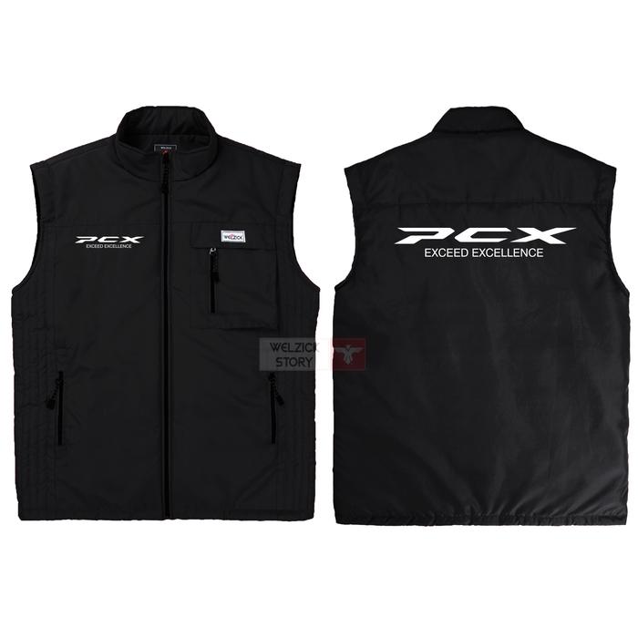Gambar Vest Rompi Tema Motor PCX 01 Size M L XL Big Jumbo 2XL 3XL 4XL 5XL - Black, L dari Three box Footwear undefined Tokopedia