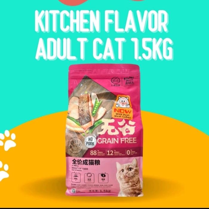Jual KITCHEN FLAVOR ADULT CAT FOOD MAKANAN KUCING Kota