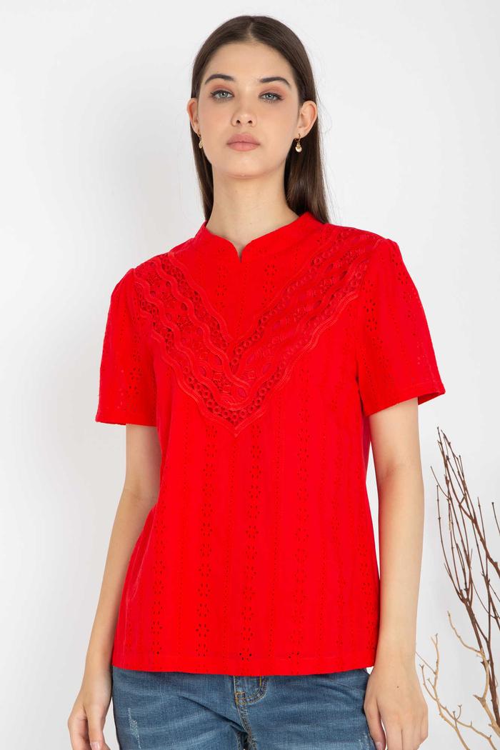 Gambar *Ready Stok* SISTER'S - Cheongsam Katun Kombi Kaos C9135 (CAP) - Merah, 3L dari Sisters Fashion Group undefined Tokopedia