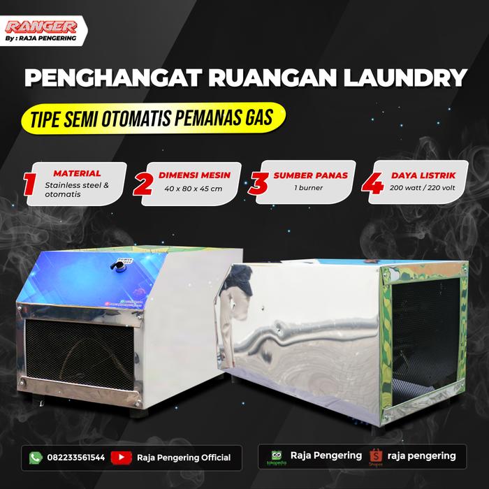 Gambar Pengering Laundry 100 Kg OTOMATIS Gas LPG, Pakaian Sprei Selimut Baju dari Raja Pengering undefined Tokopedia
