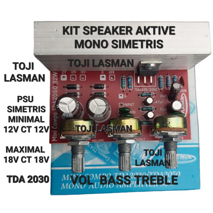 Jual kit pcb speaker aktif tda 2030 tda2030 mono platinum - Kab. Bekasi