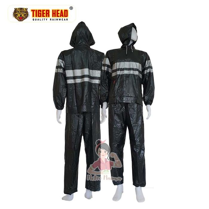 Gambar Jas Hujan Stelan Jaket Celana Urban TIGER HEAD 68225 - Hitam dari Metromama undefined Tokopedia