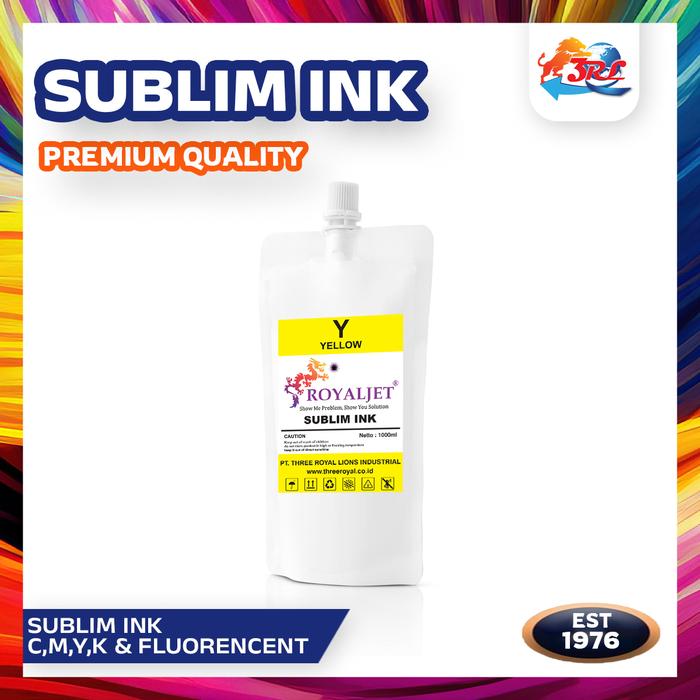Gambar TINTA SUBLIM INK / SUBLIME 1 L EPSON SUBLIMATION ROYALJET Polyester RF - Kuning dari THREE ROYAL LIONS undefined Tokopedia