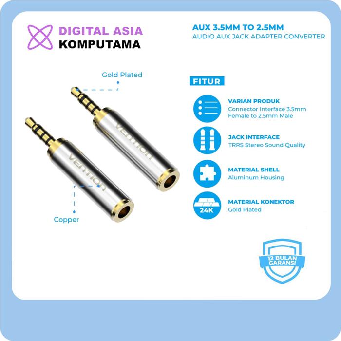 Jual Vention Aux to Audio Aux Jack Adapter Converter