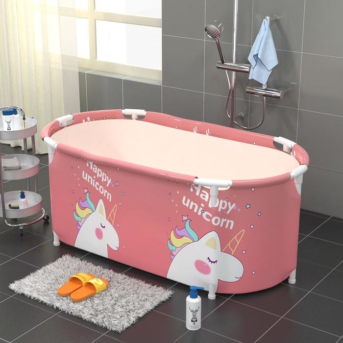 Gambar Bak Mandi Kolam SPA Bathub Lipat Portable Besar Dewasa Baskom Rendam - 110x60x50cm PNK dari insideflow id undefined Tokopedia