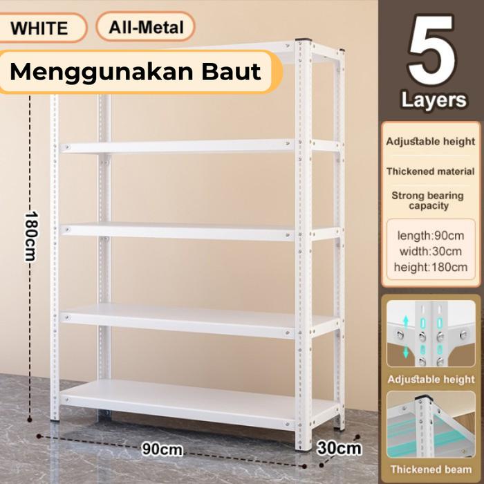 Botless Leg Jual Rak Besi Siku 5 Susun Tanpa Baut Serbaguna Botless Rack Stainless ...