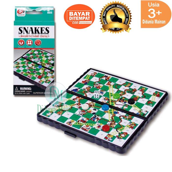 Gambar mainan anak ular tangga magnet board game magnetic snake and ladder - ULAR TANGGA dari Didunia Mainan undefined Tokopedia