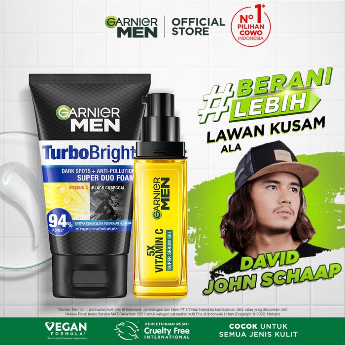 Gambar Garnier Men Turbo Bright Simple Set - Set Super Duo dari Garnier Men Official Store undefined Tokopedia