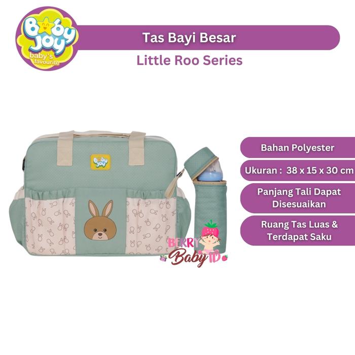 Gambar Baby Joy Tas Bayi Besar + Tempat Botol Susu Baby Diaper Bag Backpack - Roo Green dari Berry Baby Kota Bandung Tokopedia