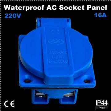Gambar colokan steker female biru outdor panel mounting stop kontak genset - socket dari awallaptop undefined Tokopedia