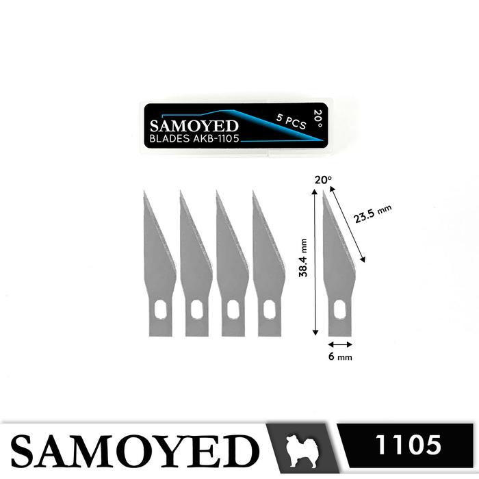 Gambar Isi Cutter / Refill / Spare Blades Pisau Seni / Ukir / Pen-Type Precision Art / Craft Knife / Cutter Samoyed AKB - 1105 dari Stasio undefined Tokopedia